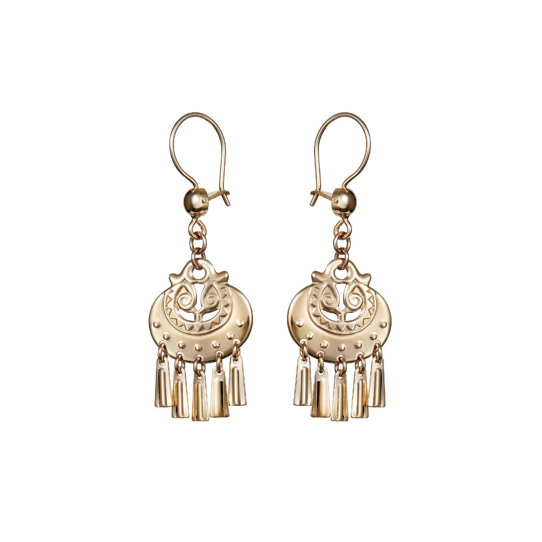 Kalevala Moon Goddes Earrings, Yellow Gold, Kalevala Originals
