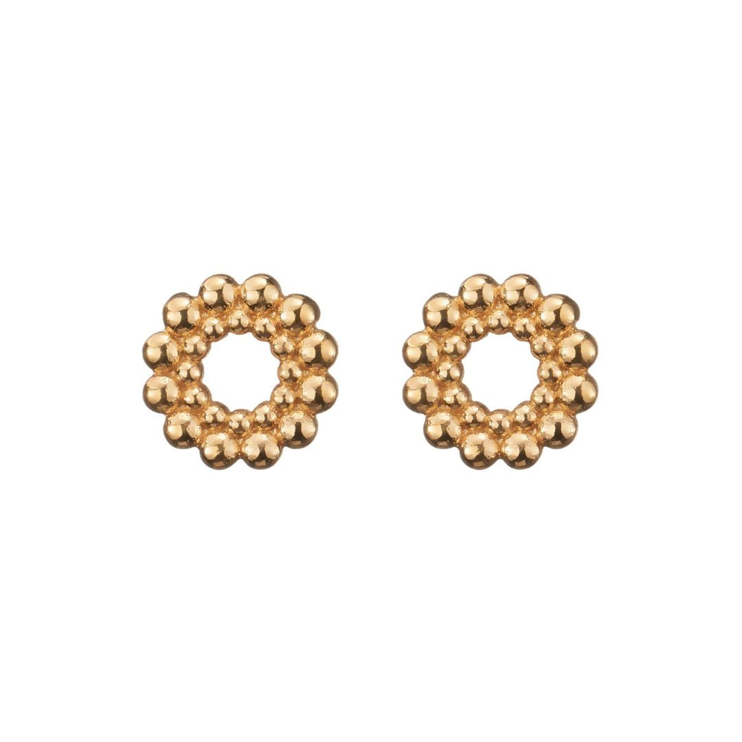 Kalevala Circle of Light Earrings, Yellow Gold, Kalevala Modern