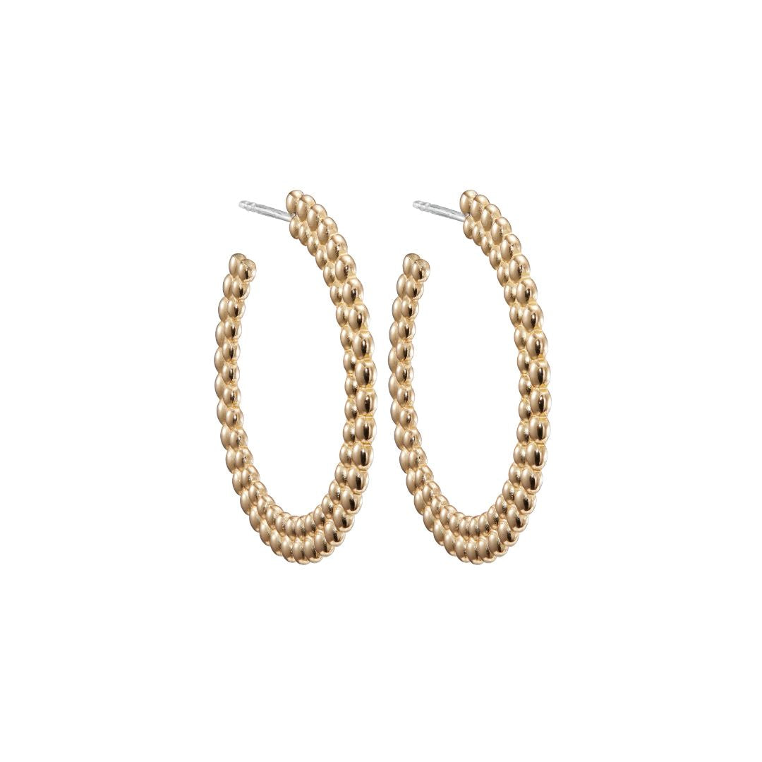 Kalevala Circle of Light Hoop Earrings, Large, Bronze, Kalevala Modern, 3669484T