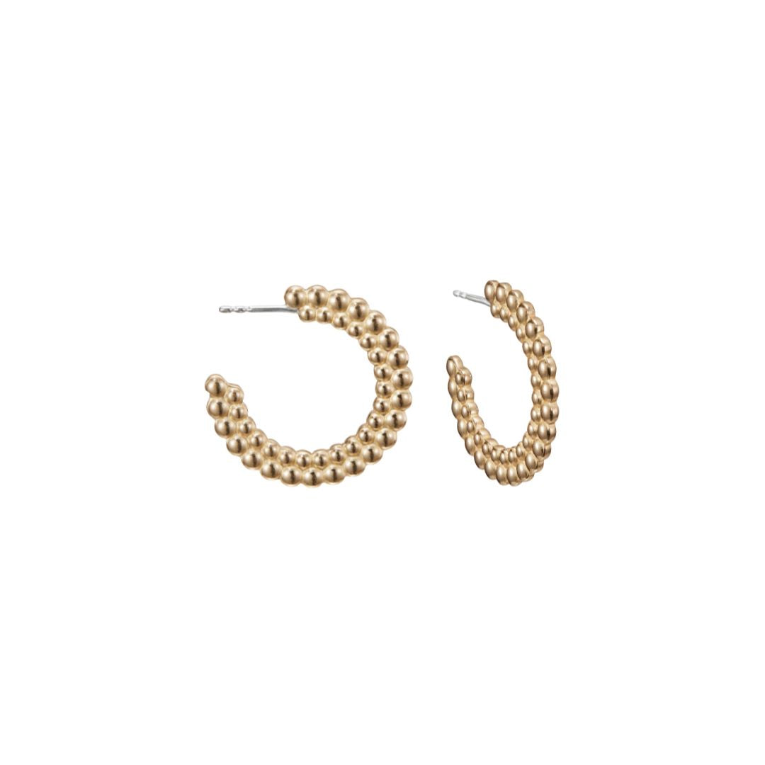 Kalevala Circle of Light Hoop Earrings, Medium Size, Bronze, Kalevala Modern, 3669486T