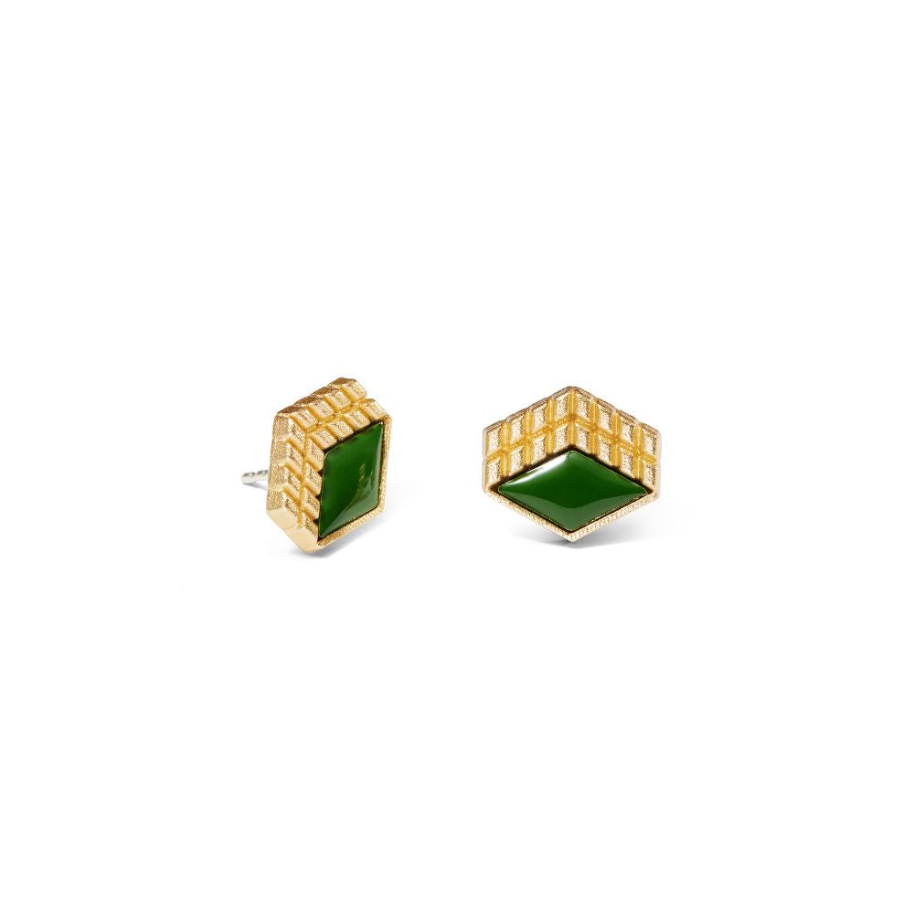 Kalevala Tree Spirit stud earrings, small, bronze