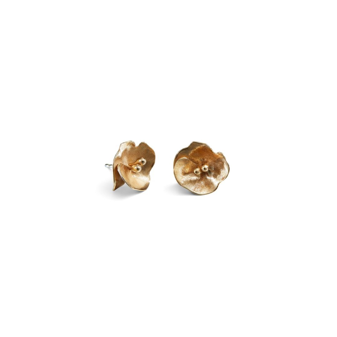 Kalevala Summer Night Rose, small earrings, bronze