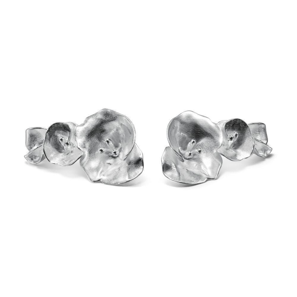 Kalevala Summer Night Rose, Earrings, Big, Silver