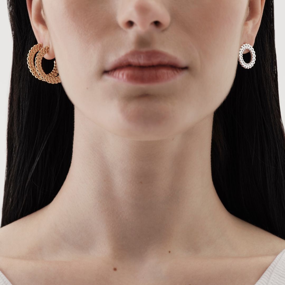 Kalevala Circle of Light Stud Earrings, Large, Bronze, Kalevala Modern, 3669485T