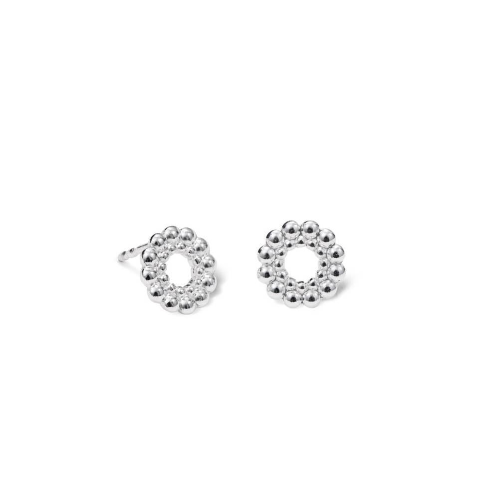 Kalevala Circle of Light Stud Earrings, Silver, Kalevala Modern