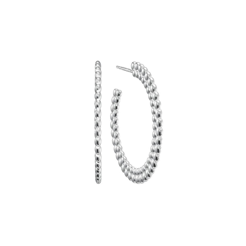 Kalevala Circle of Light Hoop Earrings, Large, Silver, Kalevala Modern, 2669484T