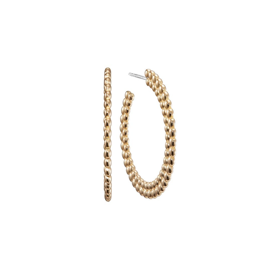 Kalevala Circle of Light Hoop Earrings, Large, Bronze, Kalevala Modern, 3669484T